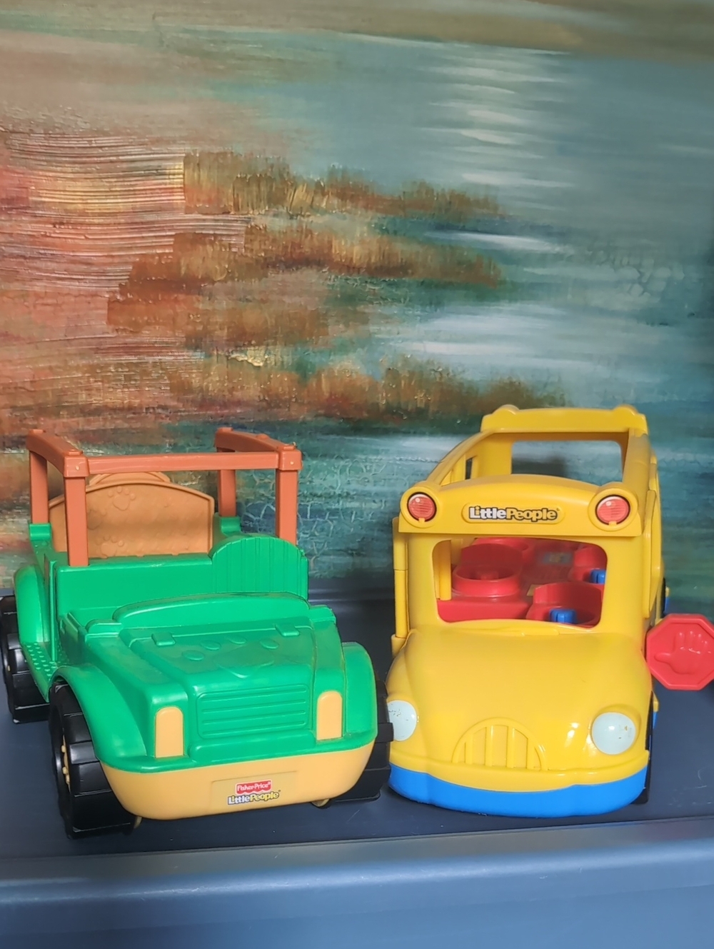 Fisher-Price Little People Yellow School Bus Toy And Jeep